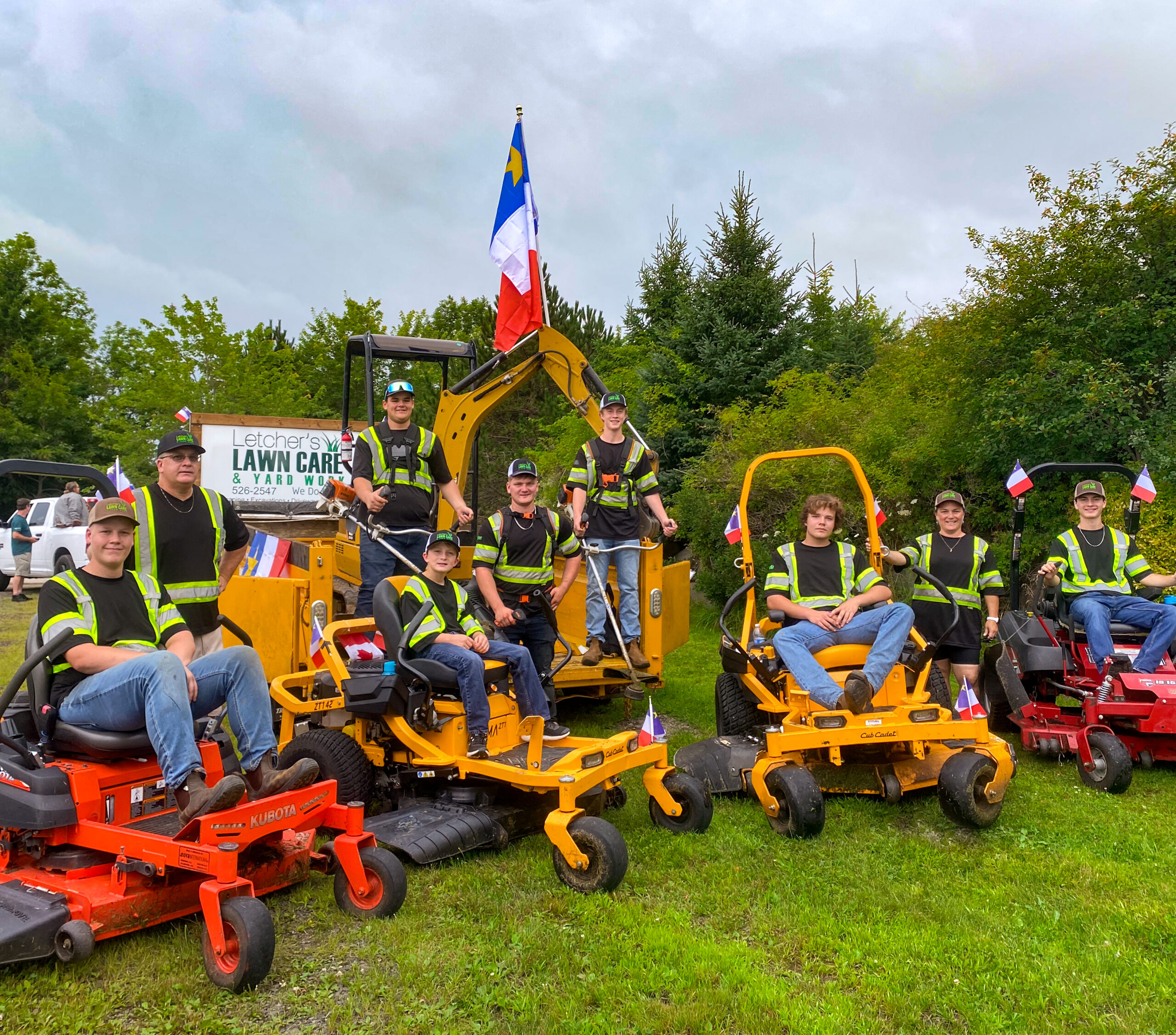 letcher’s landscaping lawn care mowing excavation nova scotia excavation work, site prep, concrete work, septic work, drainage