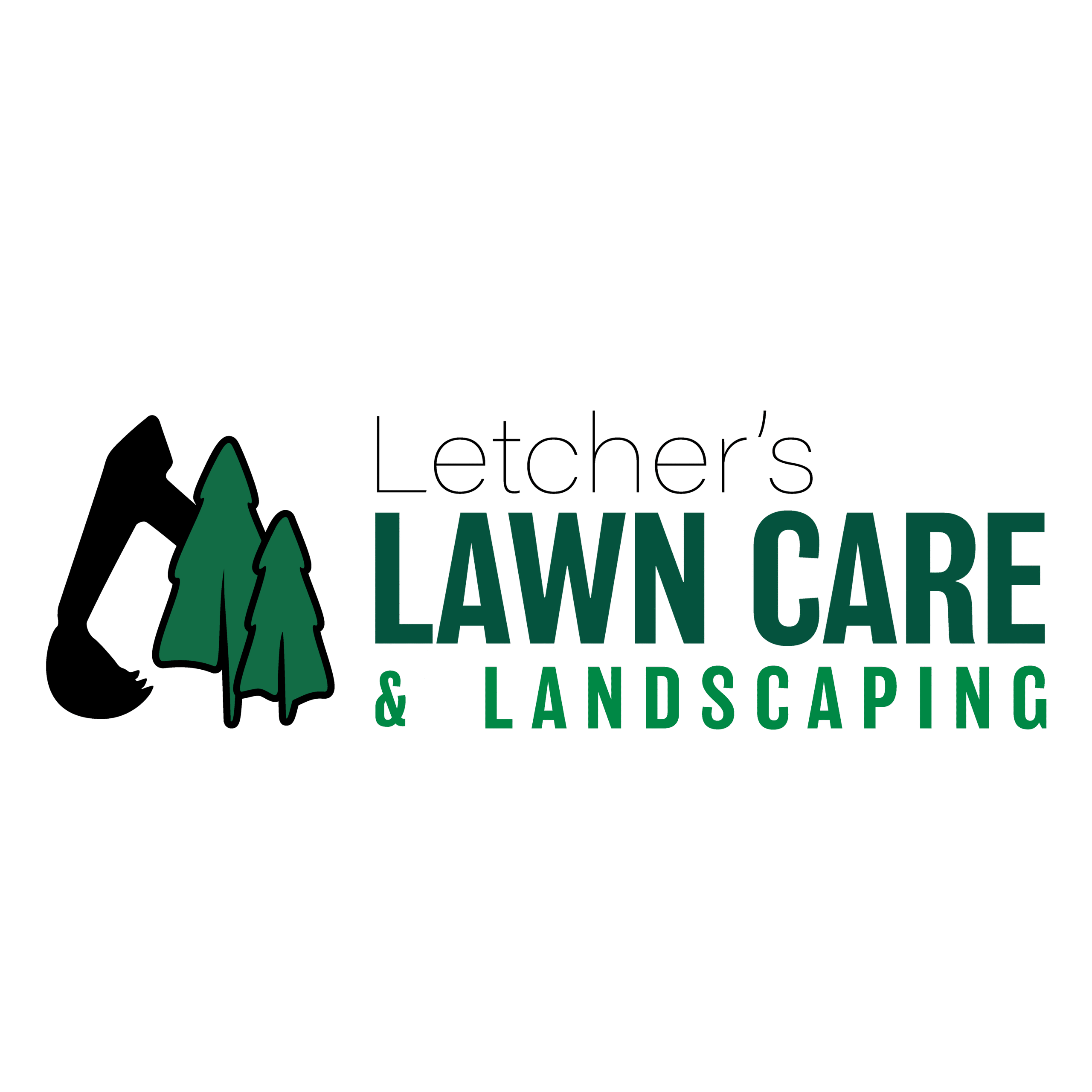 Letcher’s Lawn Care & Landscaping Logo_black horizontal