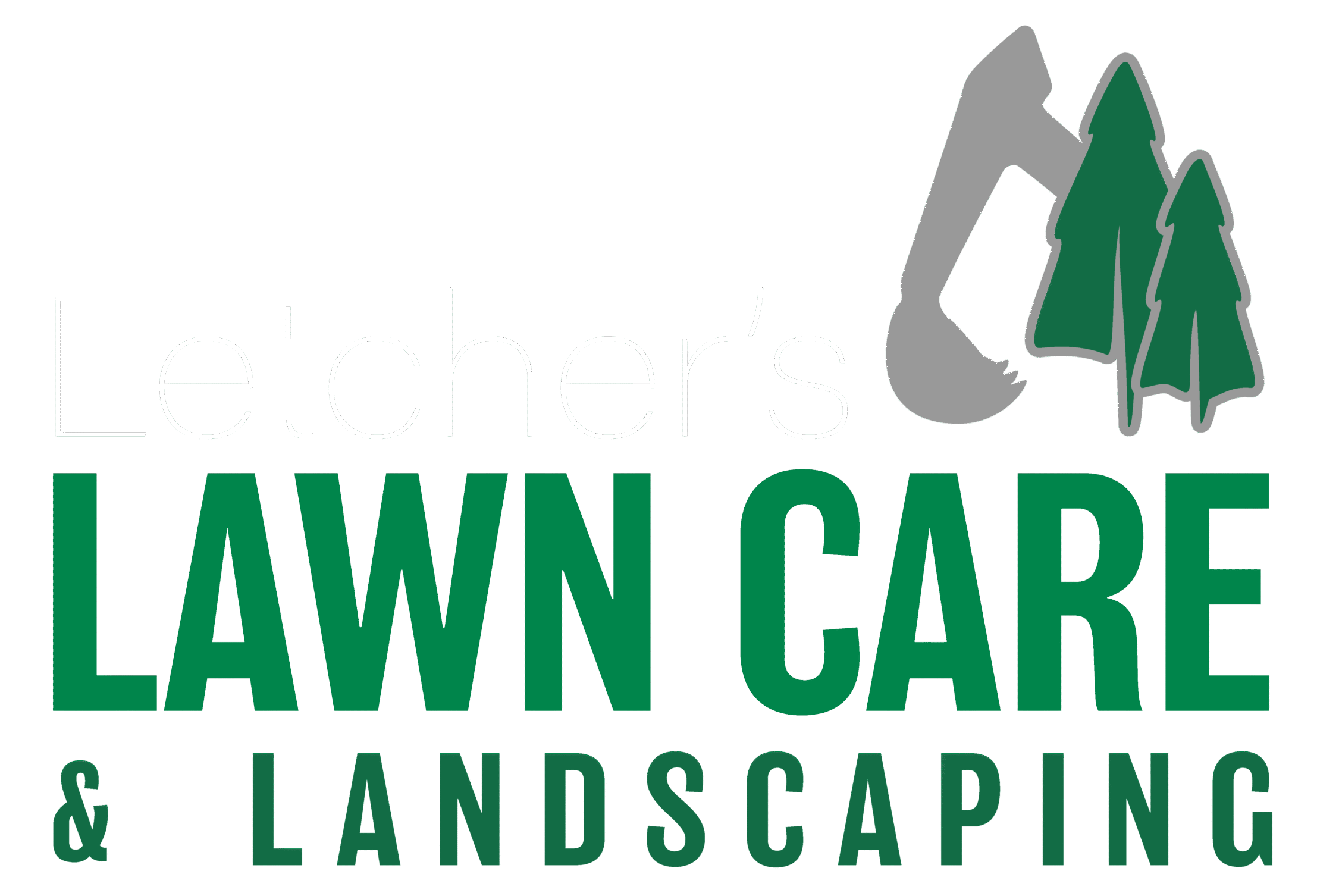 Letcher’s Lawn Care & Landscaping Logo_light stacked